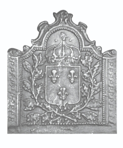 Haardplaat Fleurs de lys aux palmes 122/032