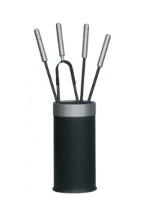 Haardstel 114/560-A aluminium/zwart