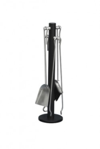 Haardstel 114/561-E aluminium/zwart