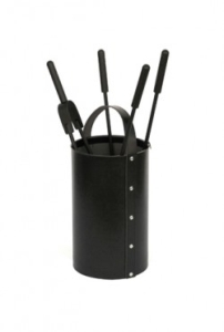 Haardstel 50.240N zwart leer