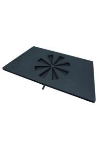 Hoekmodel 55cm luchttoevoerplaat Ø 150 type HF