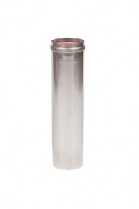 Holetherm 25 cm pijp enkelwandig gas Ø 100 Blank