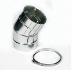 Holetherm bocht 30° enkelwandig 450 Blank