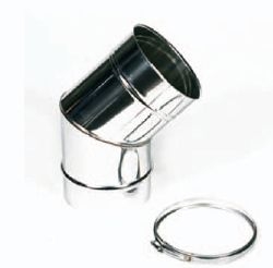 Holetherm bocht 45° enkelwandig 350 Blank