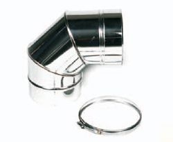 Holetherm bocht 90° enkelwandig 250 Blank