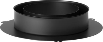 Holetherm contra-aansluitstuk boven (rotorvent) Ø 150 zwart