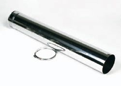 Holetherm paspijp 100 cm werkend 15-95 cm enkelwandig Ø 350 Blank