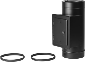 Holetherm Sectie 500 mm met inspectieluik Ø 150 Zwart