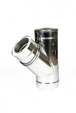 Holetherm T-stuk 45° met deksel Ø 250 Blank