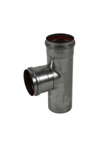 Holetherm T-stuk 90° zonder dop met mof enkelwandig Ø 100 Blank