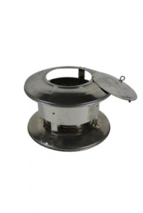Holetherm Trekkap met luik rvs EW-130