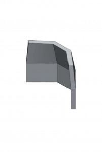 In-de-hoek 55cm rugwand grijs type HF