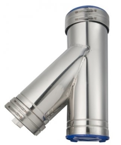 ISOduct T-Stuk 45° Incl Afsluitdop 150 mm