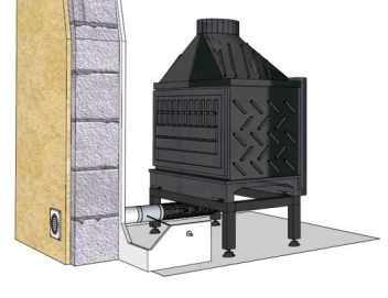 Luchttoevoer set compleet met kabelbediening K-150