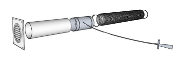 Luchttoevoer set compleet met kabelbediening K-150