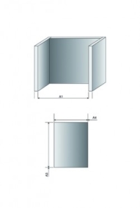 Multiwall 60cm achterwand geel type HF