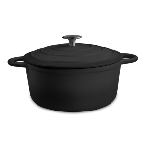 OUTR Round Casserole Satin Black 24 cm