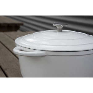 OUTR Round Casserole Satin White 28 cm
