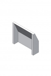 Panorama 70cm rugwand geel type HF