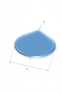 Vloerplaat Druppelvorm 100 X 100 Cm Glas