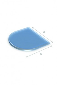 Vloerplaat Halfrond 80 X 80 Cm Glas