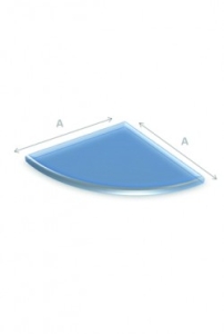 Vloerplaat Kwartrond 80 X 80 Cm Glas