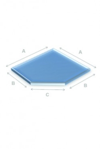 Vloerplaat Schuine Kant 80 X 80 Glas