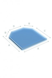 Vloerplaat Zeskant 100 X 100 Cm Glas