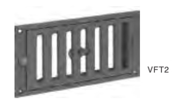 VTF1 175 x 75mm. schuifrooster zwart gietijzer