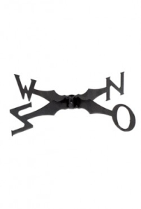 Windroos N-O-Z-W in RVS 