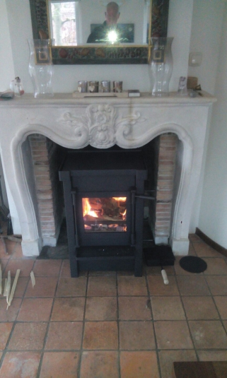 Beaufort Advanced 6 kW houtkachel in schouw