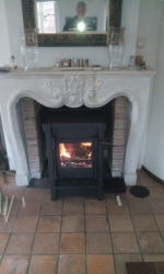 Beaufort Advanced 6 kW houtkachel in schouw