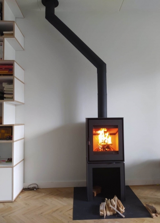 Dik Geurts Modivar 5 Store Front houtkachel 