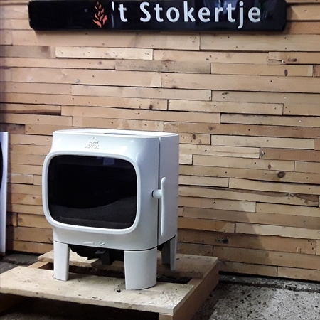 Jotul F105 houtkachel wit emaille nu in de opruiming
