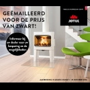 Jotul en Scan oktober actie, emaille voor de prijs van zwart afbeelding