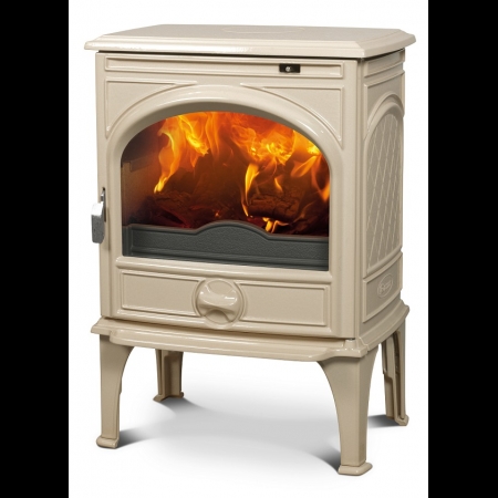 Dovre 425 CB Ivoor emaille houtkachel showroommodel
