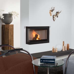 Wanders S 75 Hoek Houtkachel met hoek links