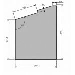Betonkeramiek zijwand rechts Barbas