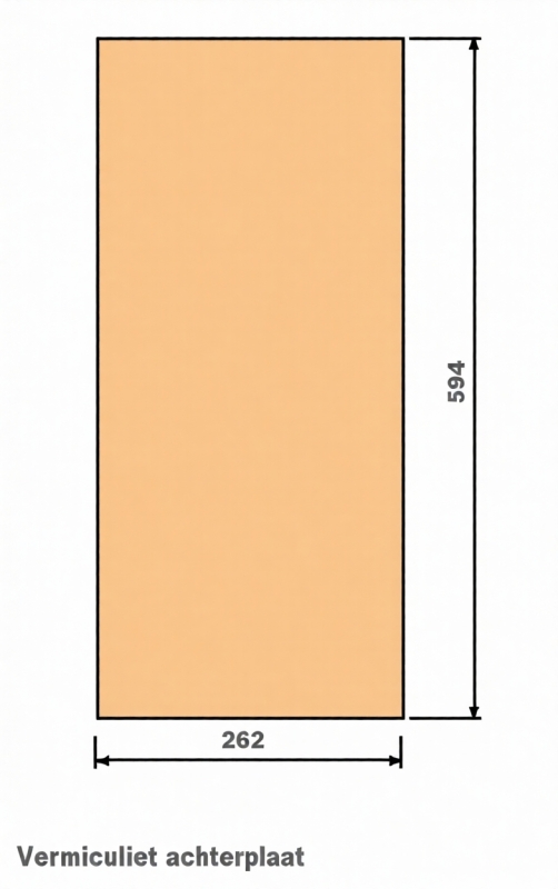 Vermiculiet achterplaat Escamolux 70-55